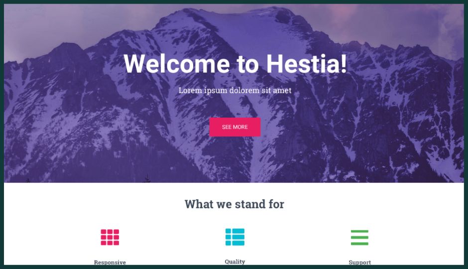 hestia theme wordpress