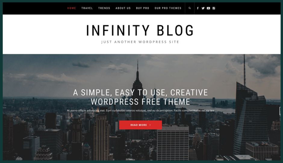 infinity theme wordpress